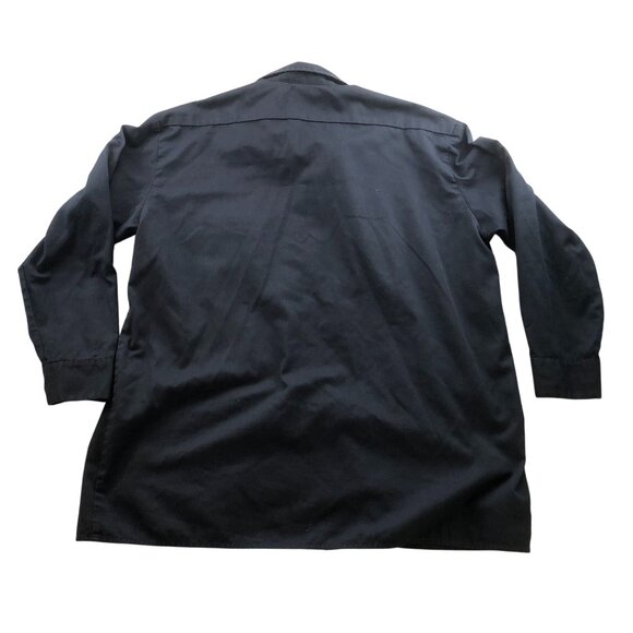 Dickies Mens Work Shirt Size 2XL Long Sleeve Button Up Classic Black Workwear - Picture 2 of 11